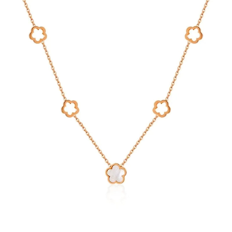 Clover / Four-Leaf Motif-Inspired Necklace – Gold-Plated 316 Stainless Steel | Elegant, Chic & Timeless