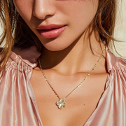 Gold-Plated Silver Necklace – Clover / Four-Leaf Motif | 46 cm – Available in Gold & Silver