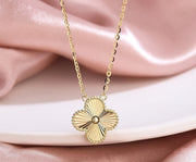 Gold-Plated Silver Necklace – Clover / Four-Leaf Motif | 46 cm – Available in Gold & Silver