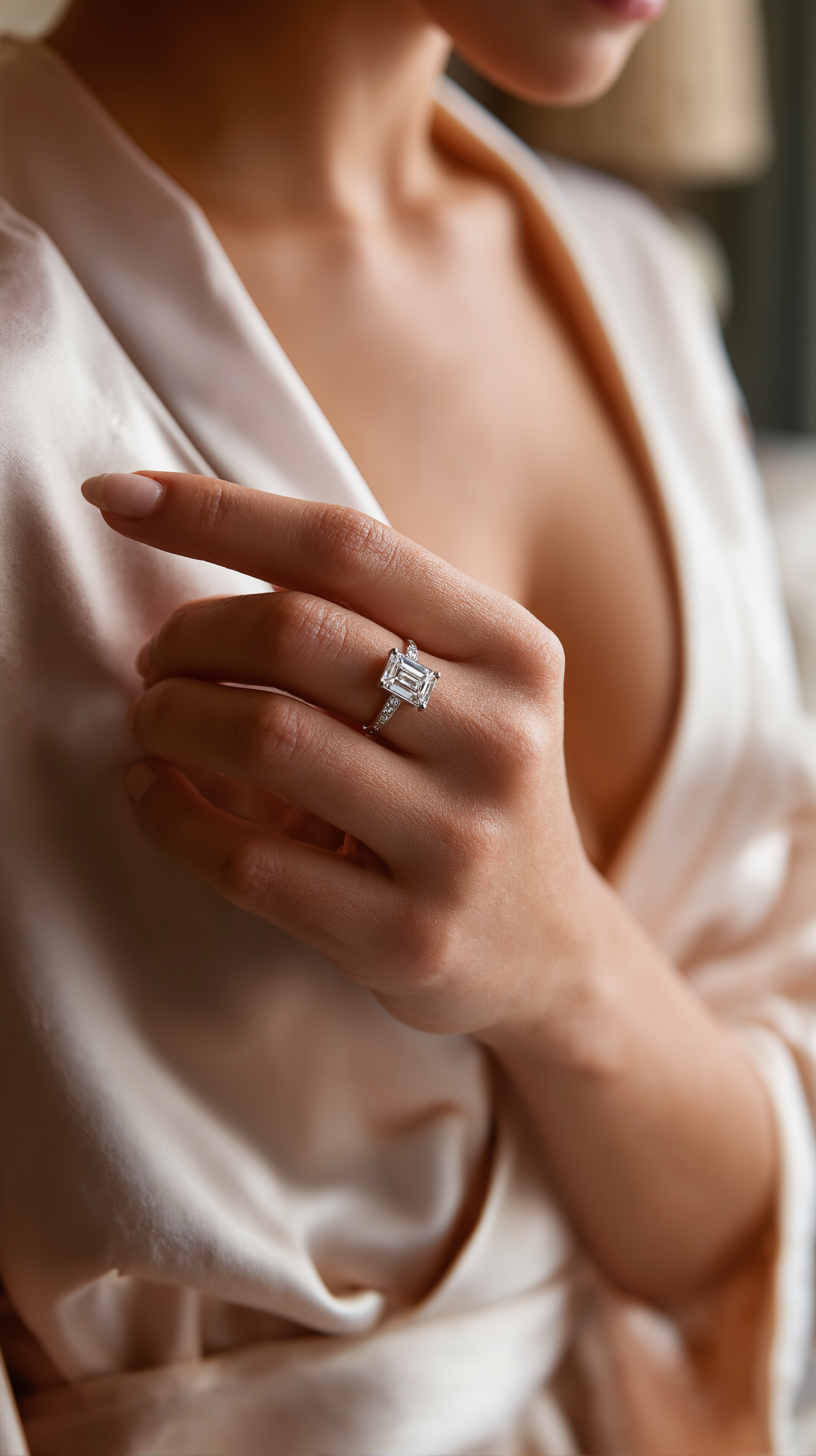 Elegance – 925 Sterling Silver Gold-Plated Ring | Rectangle Zircon Stone