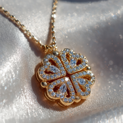 925 Sterling Silver Magnetic Heart Necklace | Elegant & Romantic Korean Design