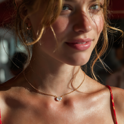 Exclusive – 925 Sterling Silver Necklace | Gold Plated with Oval Zircon Stone