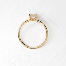 Elegant Sophistication – 925 Sterling Silver Gold-Plated Ring | Rectangle Zircon Stone