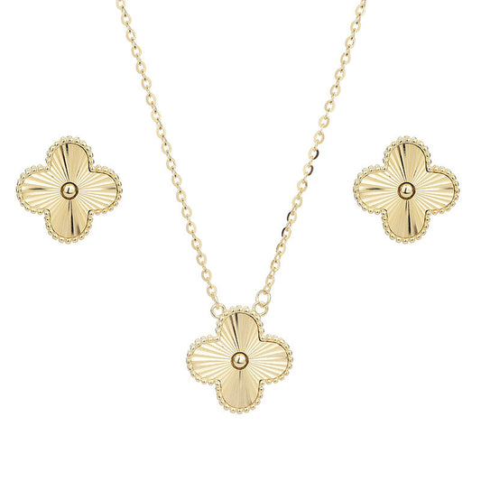 Van Cleef Four-Leaf Earrings – 925 Sterling Silver, Gold Plated | Luxury Gift Ready