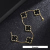 Fritillaria Four-Leaf Bracelet – 925 Sterling Silver, Gold Plated