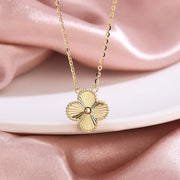 Gold-Plated Silver Necklace – Clover / Four-Leaf Motif | 46 cm – Available in Gold & Silver
