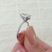 Elegance – 925 Sterling Silver Infinity Ring | Pear-Shaped Zircon Stone