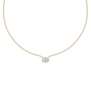 Exclusive – 925 Sterling Silver Necklace | Gold Plated with Oval Zircon Stone