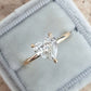 925 Sterling Silver Gold-Plated Ring | Heart-Shaped Zircon Stone