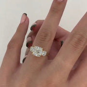 Brilliance – 925 Sterling Silver Infinity Ring | 3 Square Zircon Stones