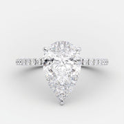 Elegance – 925 Sterling Silver Infinity Ring | Pear-Shaped Zircon Stone