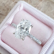 Oval 925 Sterling Silver Ring | Zircon Stone Elegance