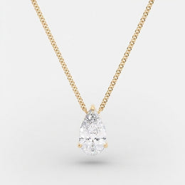 Exclusive – 925 Sterling Silver Necklace | Pear-Shaped Diamond Zircon Stone