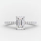 925 Sterling Silver Ring | Decorated with Rectangle Zircon Stone &amp; Sparkling Lobes