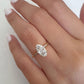 Elegance – 925 Sterling Silver Gold-Plated Ring | Oval Cubic Zirconia Stone