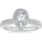 925 Sterling Silver Infinity Ring | Teardrop Zircon Stone &amp; Sparkling Lobes