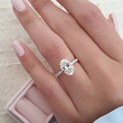 Oval 925 Sterling Silver Ring | Zircon Stone Elegance