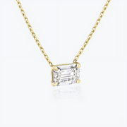 Elegance – 925 Sterling Silver Necklace with Square Diamond Zircon Stone
