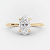 Elegance – 925 Sterling Silver Gold-Plated Ring | Oval Cubic Zirconia Stone