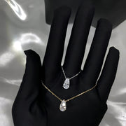 سلسلة فضة استرلينية 925 | بحجر زركون على شكل كمثرى