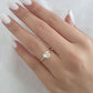 925 Sterling Silver Gold-Plated Ring | Heart-Shaped Zircon Stone