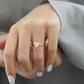 925 Sterling Silver Gold-Plated Ring | Heart-Shaped Zircon Stone