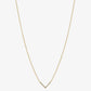 925 Sterling Silver Gold-Plated "V" Necklace | Adorned with Diamond Zircon Lobes
