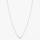 925 Sterling Silver Gold-Plated "V" Necklace | Adorned with Diamond Zircon Lobes
