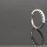 Round 925 Sterling Silver Ring – Gold Plated with Sparkling Zircon Lobes