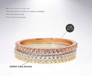 Exclusive – Round 925 Sterling Silver Ring | Gold Plated with Zircon Lobes