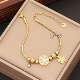 Pandora Style Bracelet – Gold Plated | 316 Stainless Steel