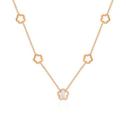 Clover / Four-Leaf Motif-Inspired Necklace – Gold-Plated 316 Stainless Steel | Elegant, Chic & Timeless