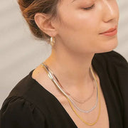 Snake Back Necklace- 3-Layer – Mixed Colors | Adjustable Length | 316 Stainless Steel