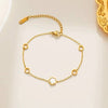Gold-Plated Bracelet with Van Cleef Roses – 316 Stainless Steel