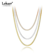 Snake Back Necklace- 3-Layer – Mixed Colors | Adjustable Length | 316 Stainless Steel