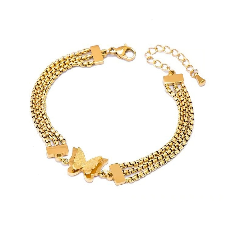 Butterfly Elegance – 316 Stainless Steel Bracelet Decorated with a Delicate Butterfly