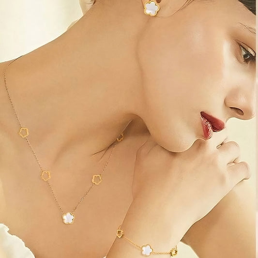 Van Cleef-Inspired Necklace – Gold-Plated 316 Stainless Steel | Elegant, Chic & Timeless