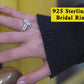 925 Sterling Silver Infinity Ring | Teardrop Zircon Stone &amp; Sparkling Lobes