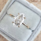 Elegance – 925 Sterling Silver Gold-Plated Ring | Oval Cubic Zirconia Stone