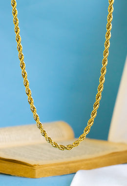 Rope Necklace – 18K Gold Plated | 316 Stainless Steel | Brand Flouka
